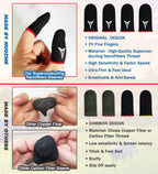 Nuozme Pro Touch Finger Sleeves - 6 Pack Gaming Gear -  by Handbags Specialist Headquarter | Available at Handbags Specialist Headquarter