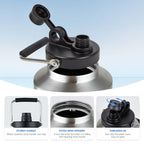 HydraGuard 128oz: Dual-Vacuum Stainless Water Jug - Water Bottles by Handbags Specialist Headquarter | Available at Handbags Specialist Headquarter