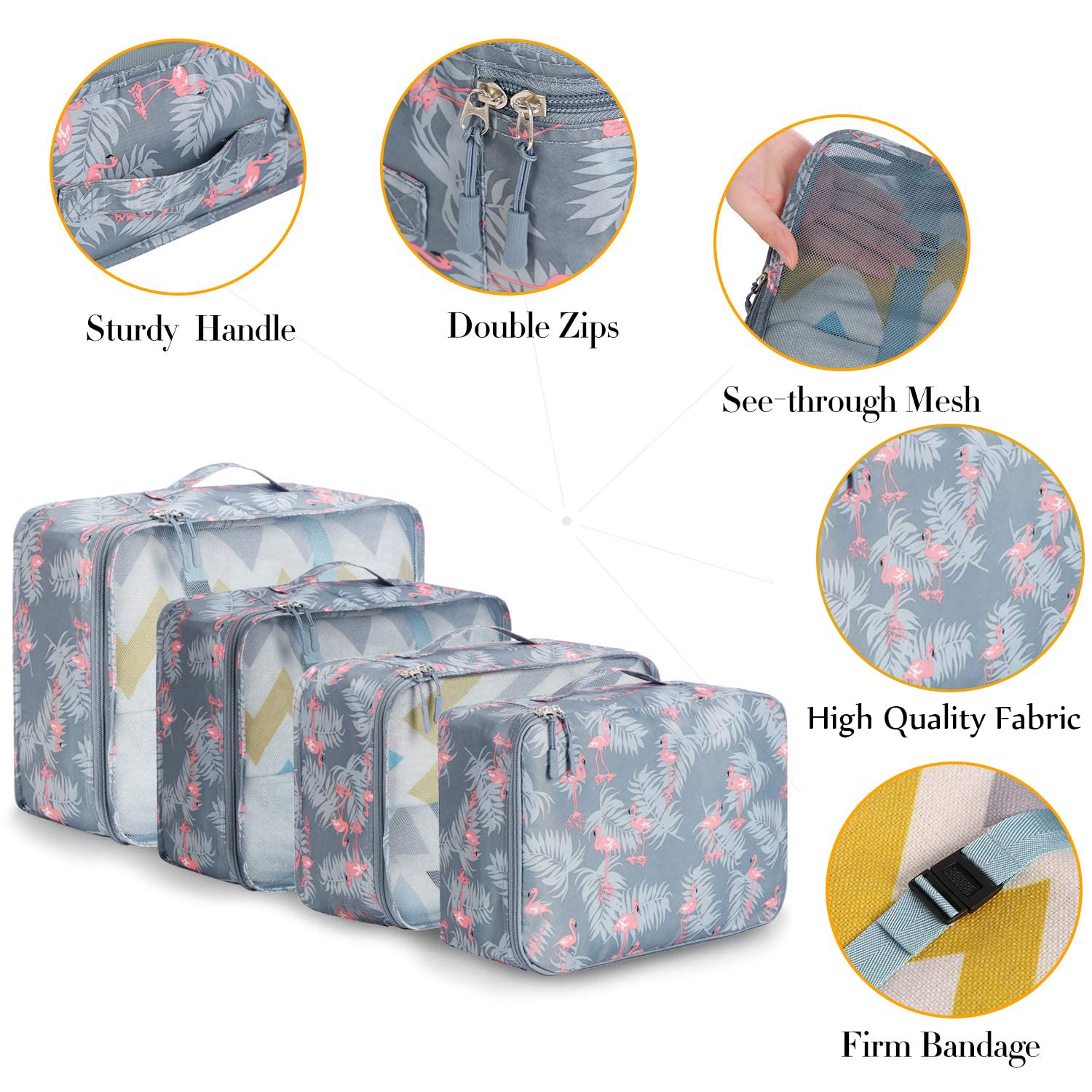 TravelMate 8-Piece Packing Cubes - Luggage Travel Bags by Handbags Specialist Headquarter | Available at Handbags Specialist Headquarter
