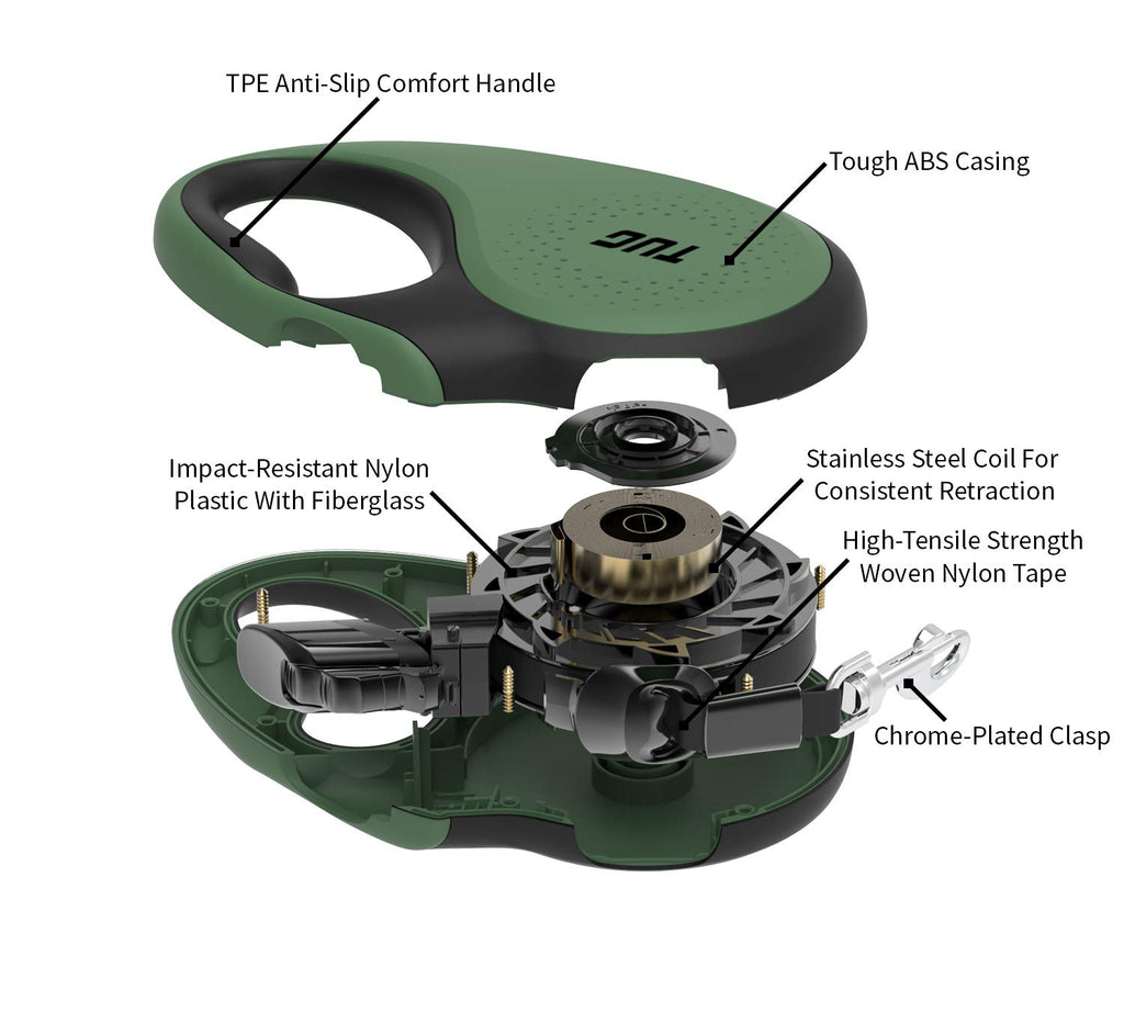 SpinFree 360° Dog Leash - Large, White, 16ft Nylon -  by Handbags Specialist Headquarter | Available at Handbags Specialist Headquarter