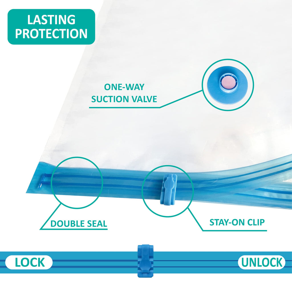 CozyVac Travel Bags with Pump - 6 Pack Space Savers -  by Handbags Specialist Headquarter | Available at Handbags Specialist Headquarter