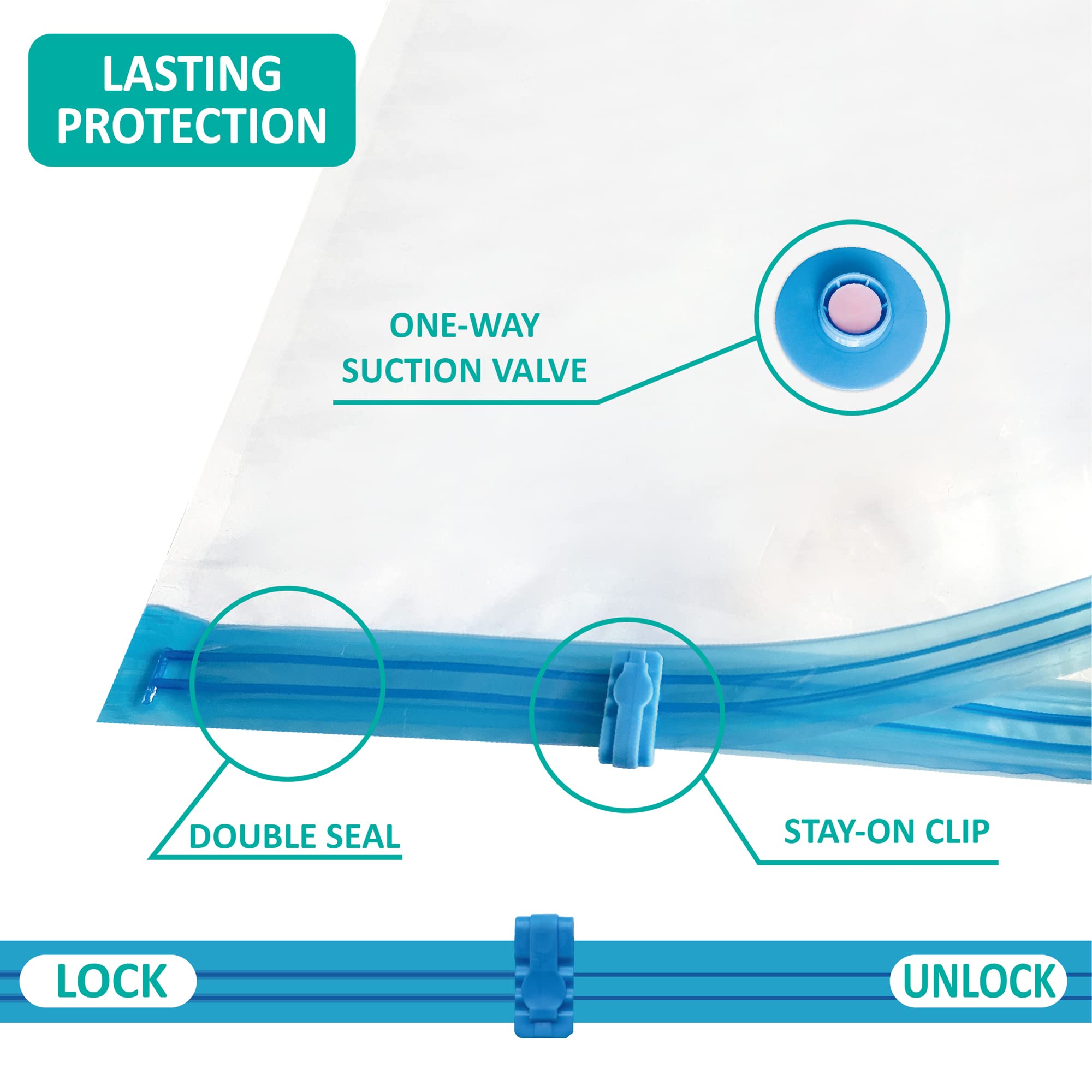 CozyVac Travel Bags with Pump - 6 Pack Space Savers -  by Handbags Specialist Headquarter | Available at Handbags Specialist Headquarter