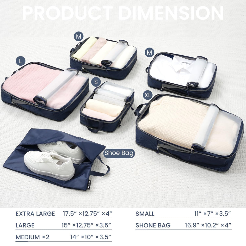 BAGAIL Travel Compression Cubes Set for Packing Ease -  by Handbags Specialist Headquarter | Available at Handbags Specialist Headquarter