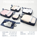 BAGAIL Travel Compression Cubes Set for Packing Ease -  by Handbags Specialist Headquarter | Available at Handbags Specialist Headquarter