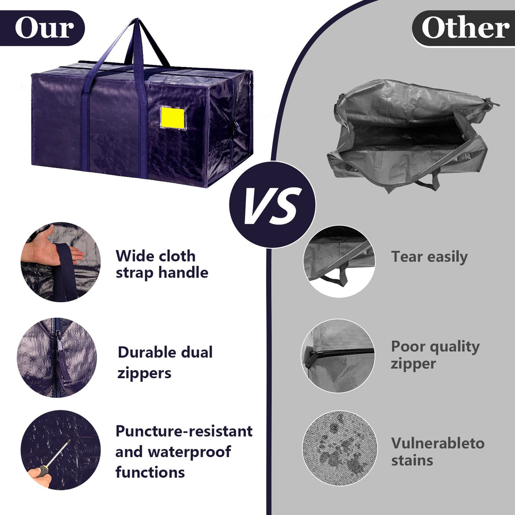 6 Pack XL Heavy Duty Moving Bags - Dark Blue