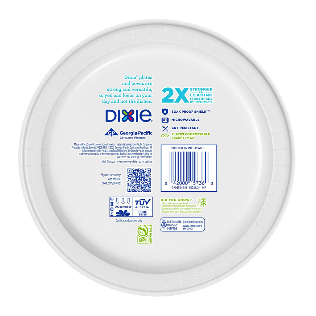 Durable Dixie 8.5 Plates: Strong, Safe & Soak-Proof - Paper Plates by Handbags Specialist Headquarter | Available at Handbags Specialist Headquarter