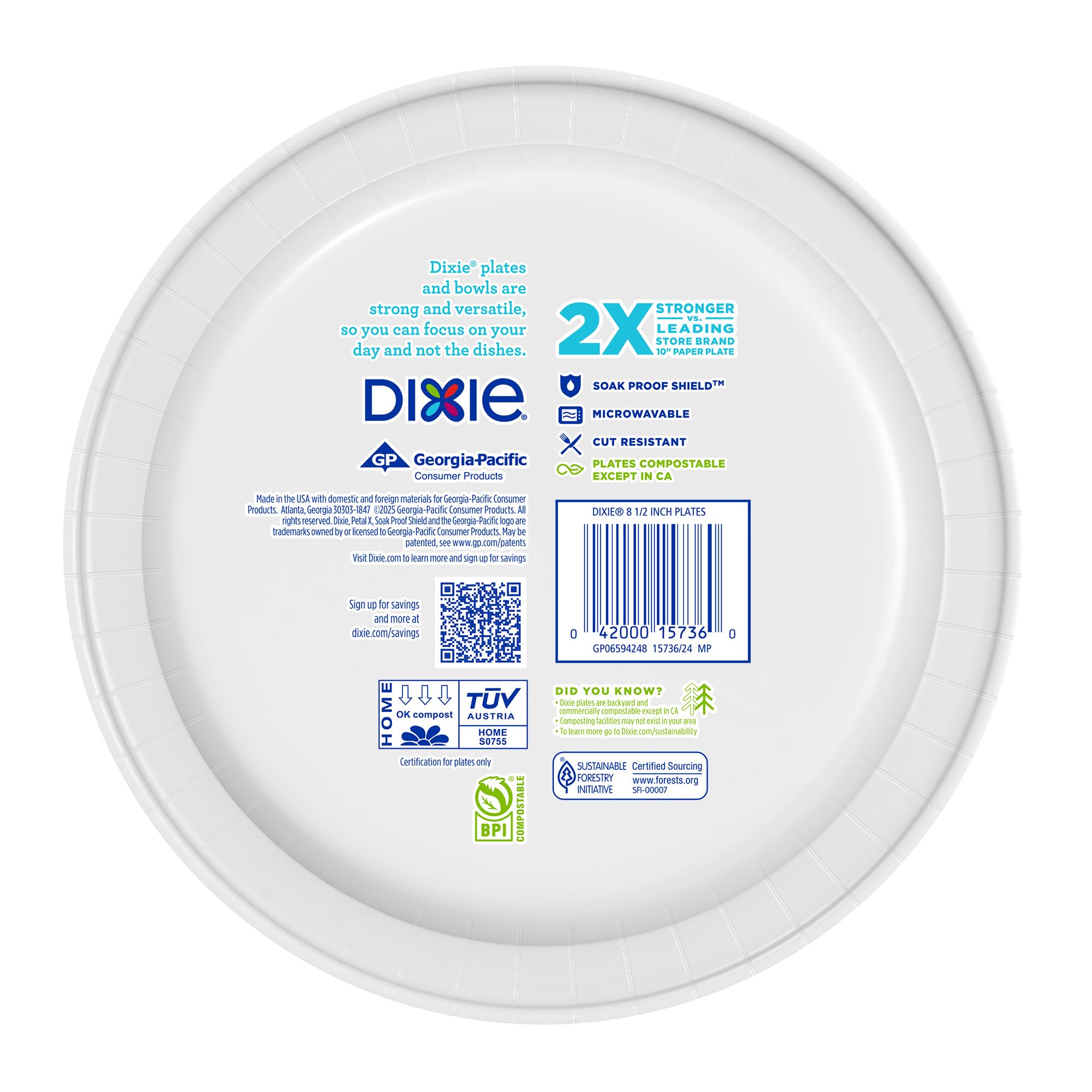 Durable Dixie 8.5 Plates: Strong, Safe & Soak-Proof - Paper Plates by Handbags Specialist Headquarter | Available at Handbags Specialist Headquarter