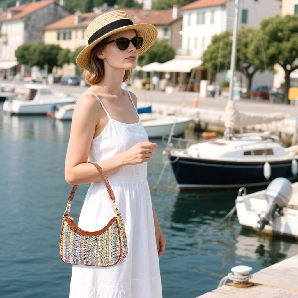 Retro Chic Hobo Bag - Cute Underarm Purse - Shoulder Bags by Handbags Specialist Headquarter | Available at Handbags Specialist Headquarter