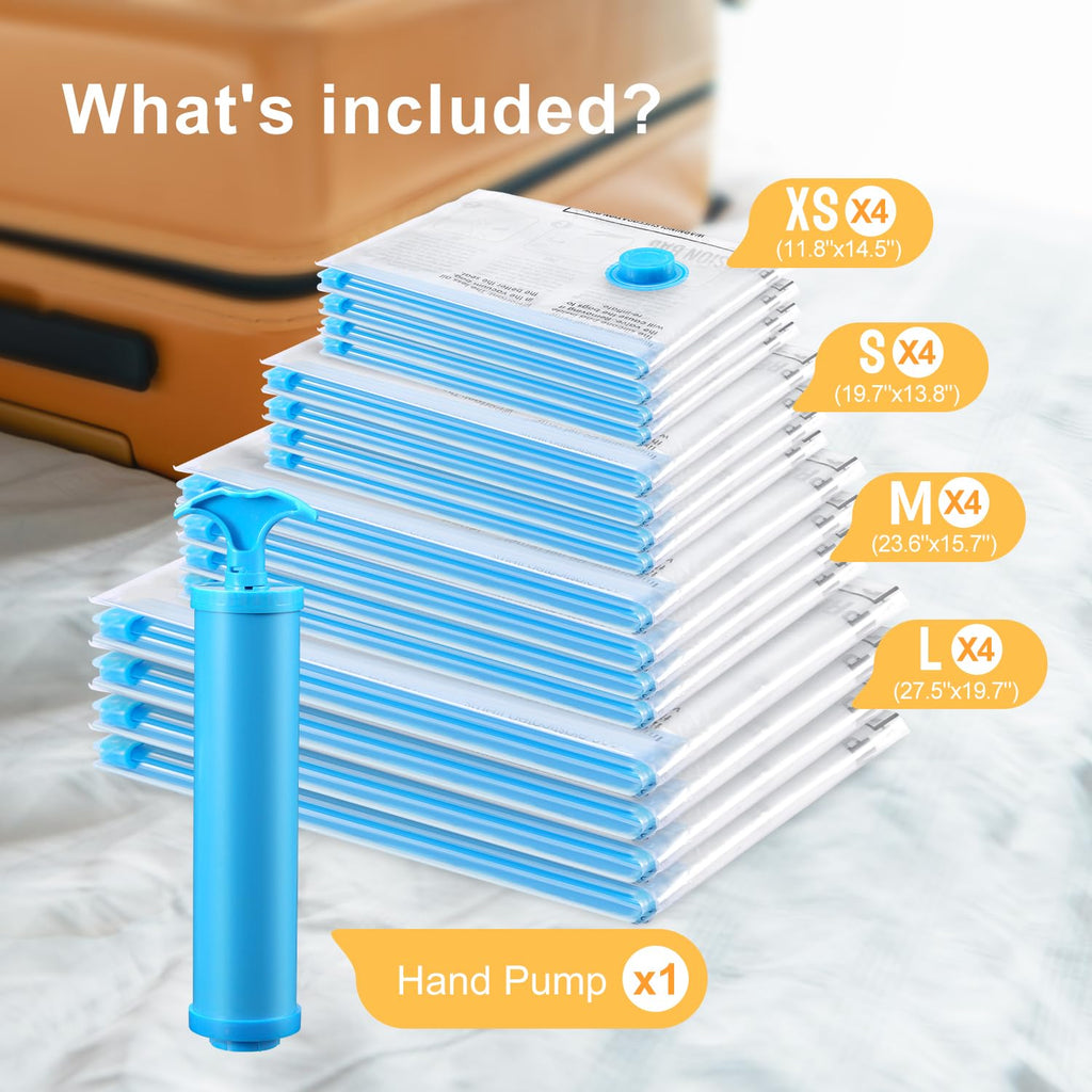 Vacuum Space Saver Bags - 6 Pack Travel Combo -  by Handbags Specialist Headquarter | Available at Handbags Specialist Headquarter