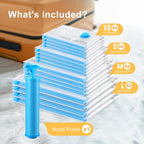 Vacuum Space Saver Bags - 6 Pack Travel Combo -  by Handbags Specialist Headquarter | Available at Handbags Specialist Headquarter