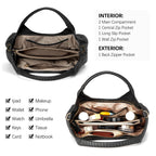 BOSTANTEN Leather Satchel Crossbody Handbag for Women