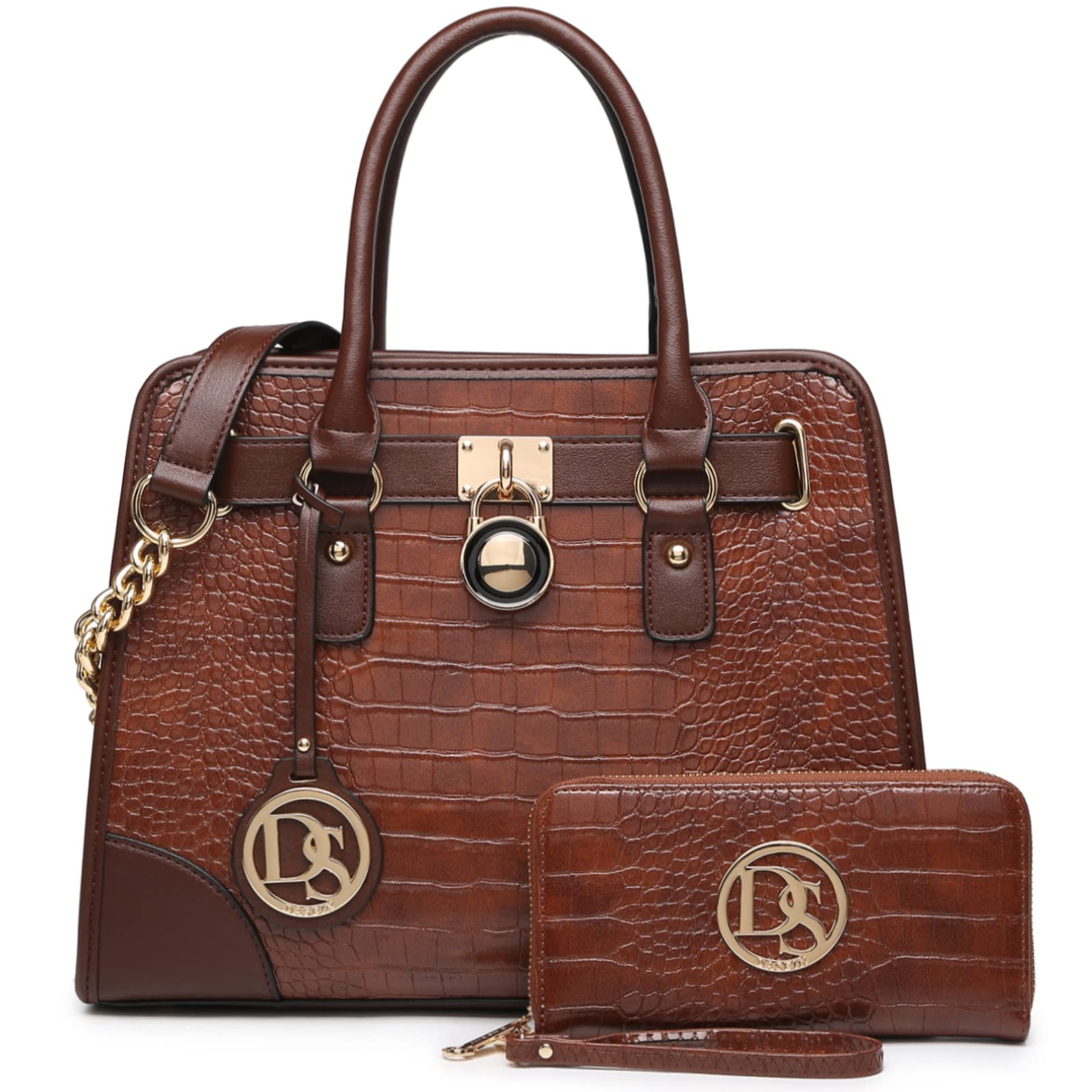 Dasein Women’s 2pcs Satchel & Shoulder Bag Set