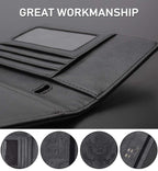 HerriaT RFID Leather Passport Wallet - Gray -  by Handbags Specialist Headquarter | Available at Handbags Specialist Headquarter