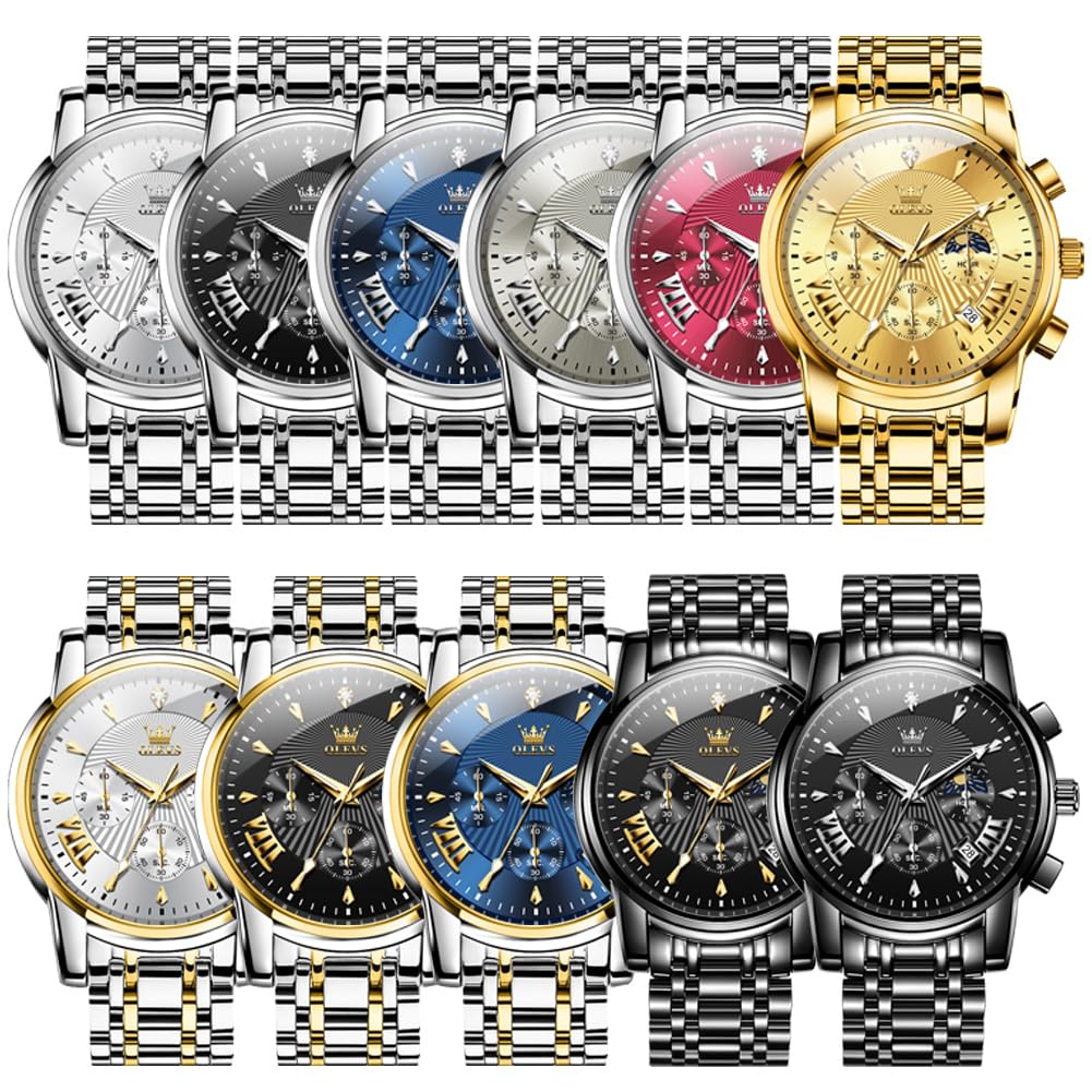 EclipseTime: Luminous Men's Luxury Chrono Watch