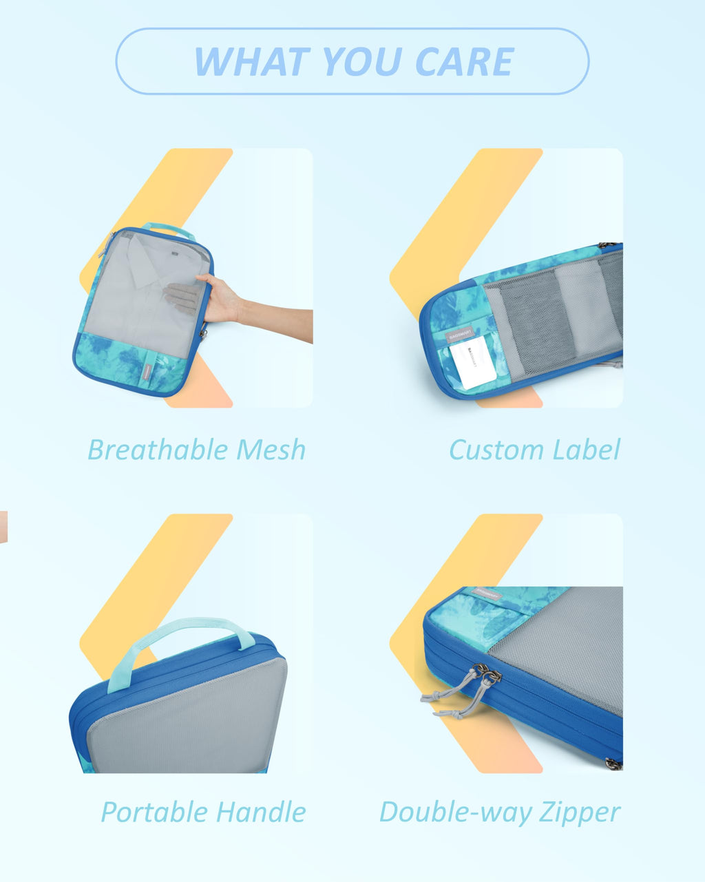 PackPro 6 Set Compression Cubes for Travel - Luggage Travel Bags by Handbags Specialist Headquarter | Available at Handbags Specialist Headquarter