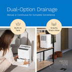 hOmeLabs Smart 50 Pint Dehumidifier 7000 Sq Ft - Decor by Handbags Specialist Headquarter | Available at Handbags Specialist Headquarter