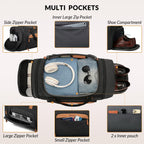 Canvas Duffle Bag for Travel 50L Expandable Travel Duffel Bags for Men Women Weekender Overnight Bag with Shoes Compartment - Dark Grey – ##variant## 