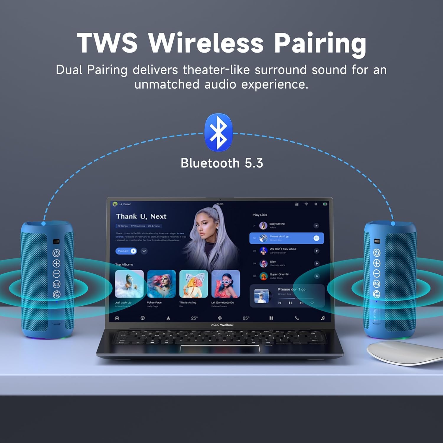 Ortizan AquaBass: IPX7 Bluetooth Speaker & Gift Pick - Decor by Handbags Specialist Headquarter | Available at Handbags Specialist Headquarter