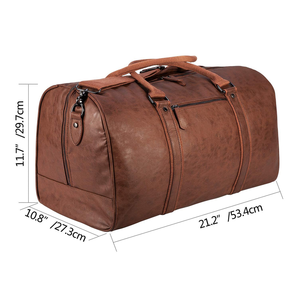 Seyfocnia Oversized Waterproof Leather Duffle Bag