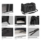 PawsVoyage: Grey TSA-Approved Pet Carrier (15lbs Max) -  by Handbags Specialist Headquarter | Available at Handbags Specialist Headquarter