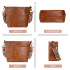 ChicHobo Vegan Leather Crossbody Bag with Strap -  by Handbags Specialist Headquarter | Available at Handbags Specialist Headquarter