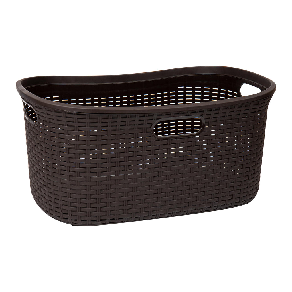 Ivory Wicker Mind Reader 40L Laundry Basket - Laundry Baskets by Handbags Specialist Headquarter | Available at Handbags Specialist Headquarter