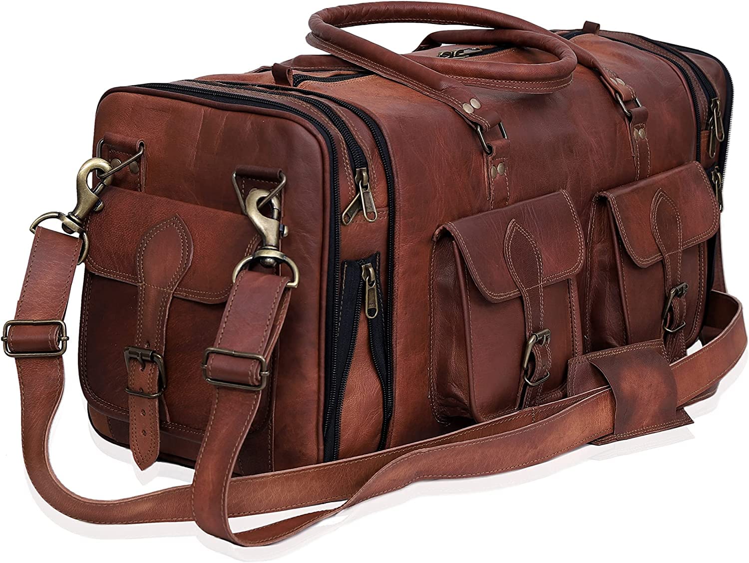Vintage Leather 32 Handmade Travel Duffle Bag