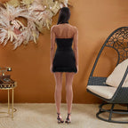 Women's Diamond Long Sleeve Party Club Dress