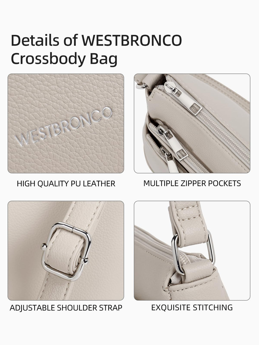 WestBronco ZipSatchel: Women's Medium Crossbody Bag - Handbags by Handbags Specialist Headquarter | Available at Handbags Specialist Headquarter