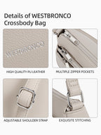 WestBronco ZipSatchel: Women's Medium Crossbody Bag - Handbags by Handbags Specialist Headquarter | Available at Handbags Specialist Headquarter
