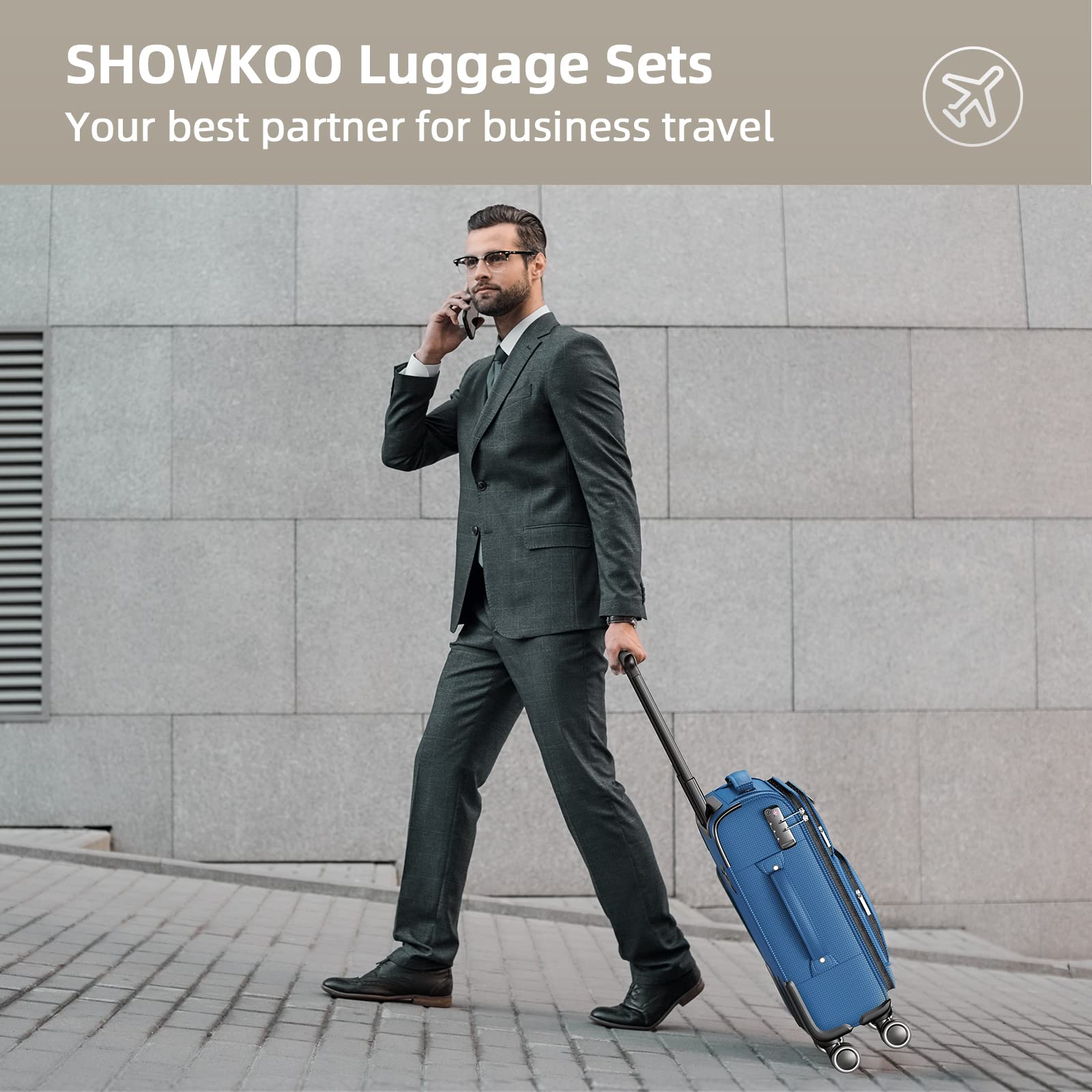 SHOWKOO Armygreen 3-Piece Expandable Luggage Set - Luggage Travel Bags by Handbags Specialist Headquarter | Available at Handbags Specialist Headquarter