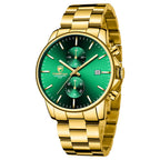 Golden Hour Elite Chrono Steel Men’s Quartz Watch