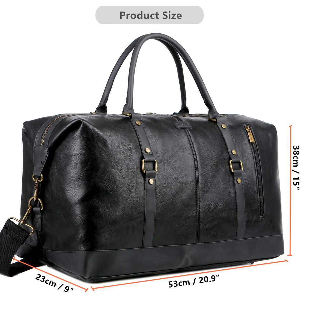 BAOSHA Vegan Leather Oversized Duffel Bag
