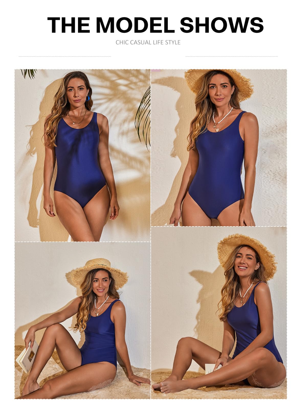 Aleumdr Womens Color Block One Piece Swimsuit