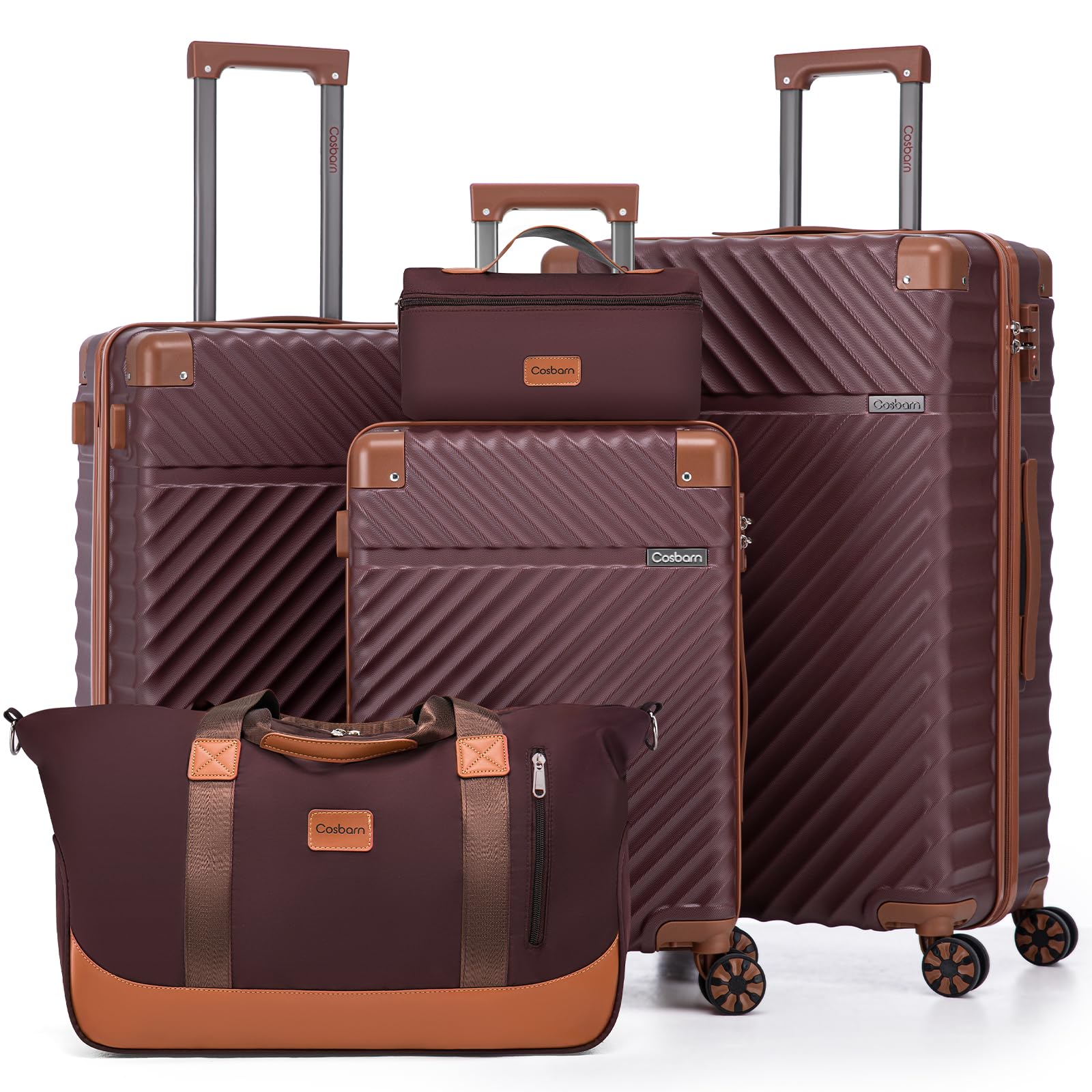 Cosbarn 5-Piece Hardshell Luggage Set - Dark Blue