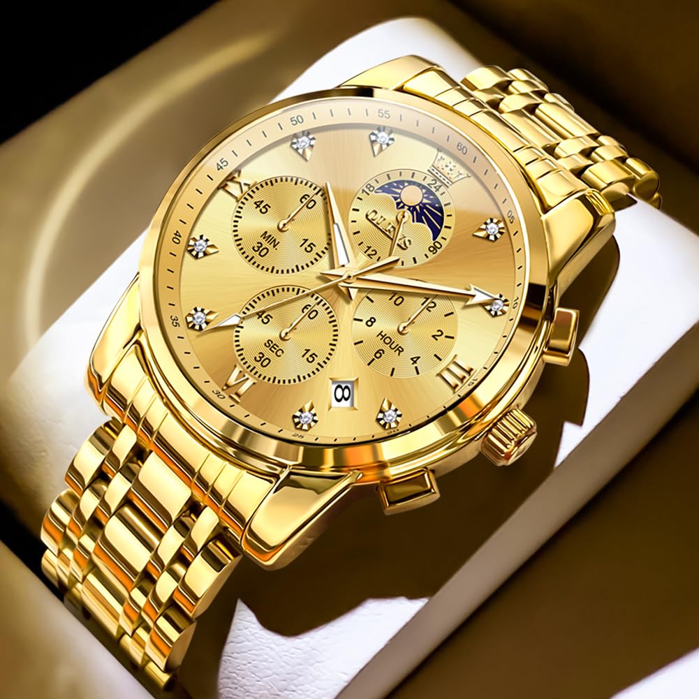 AzureGleam: Elite Men's Diamond Steel Watch