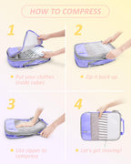 PackPro 6 Set Compression Cubes for Travel - Luggage Travel Bags by Handbags Specialist Headquarter | Available at Handbags Specialist Headquarter