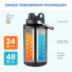 HydraGuard 128oz: Dual-Vacuum Stainless Water Jug - Water Bottles by Handbags Specialist Headquarter | Available at Handbags Specialist Headquarter