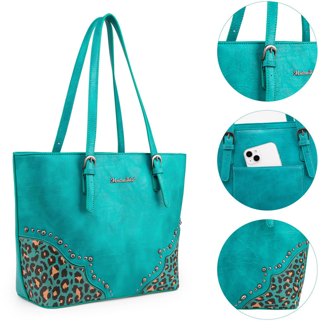 Leopard Luxe: Montana West 3pc Tote & Satchel Set