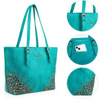 Leopard Luxe: Montana West 3pc Tote & Satchel Set