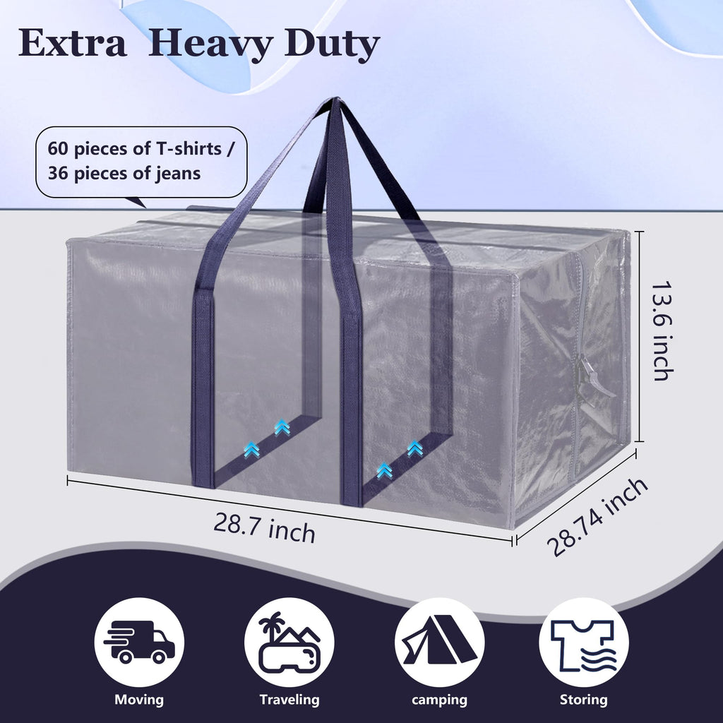 6 Pack XL Heavy Duty Moving Bags - Dark Blue