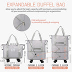 VoyagePro Expandable Wheeled Duffle Bag -  by Handbags Specialist Headquarter | Available at Handbags Specialist Headquarter