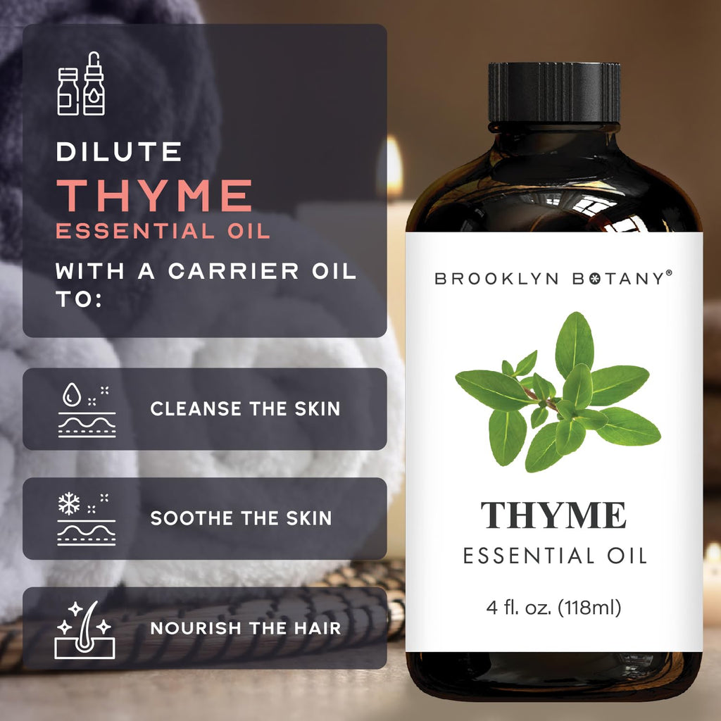 Brooklyn Botany Thyme Oil 4oz - Pure Aromatherapy
