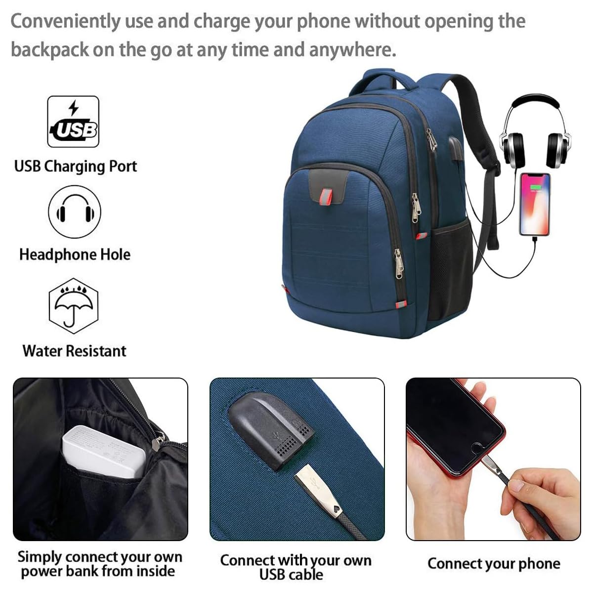 ChargeMate Laptop Backpack - Backpack Bags by Handbags Specialist Headquarter | Available at Handbags Specialist Headquarter
