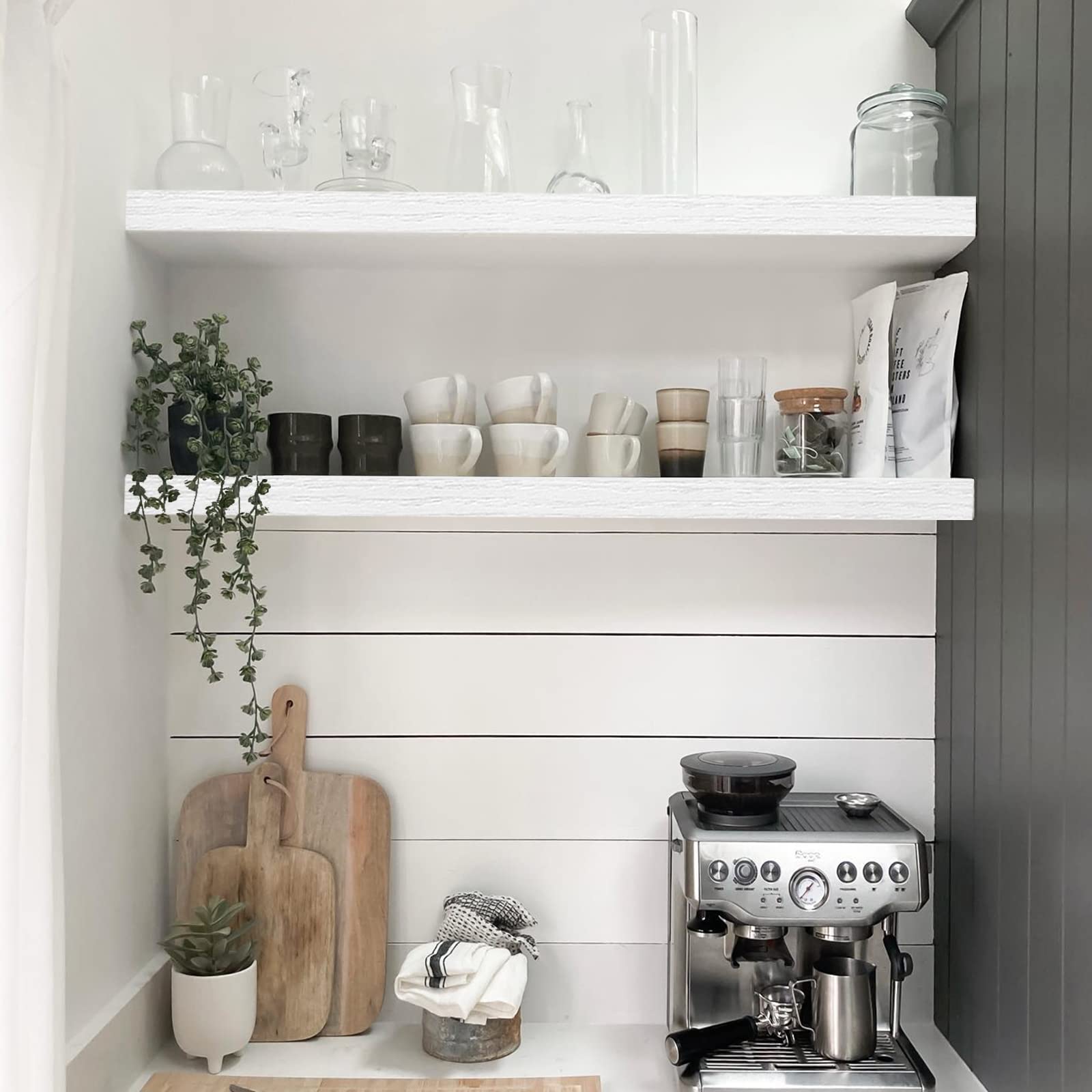 Rustic Farmhouse Shelves (008-40BN) - Decor by Handbags Specialist Headquarter | Available at Handbags Specialist Headquarter