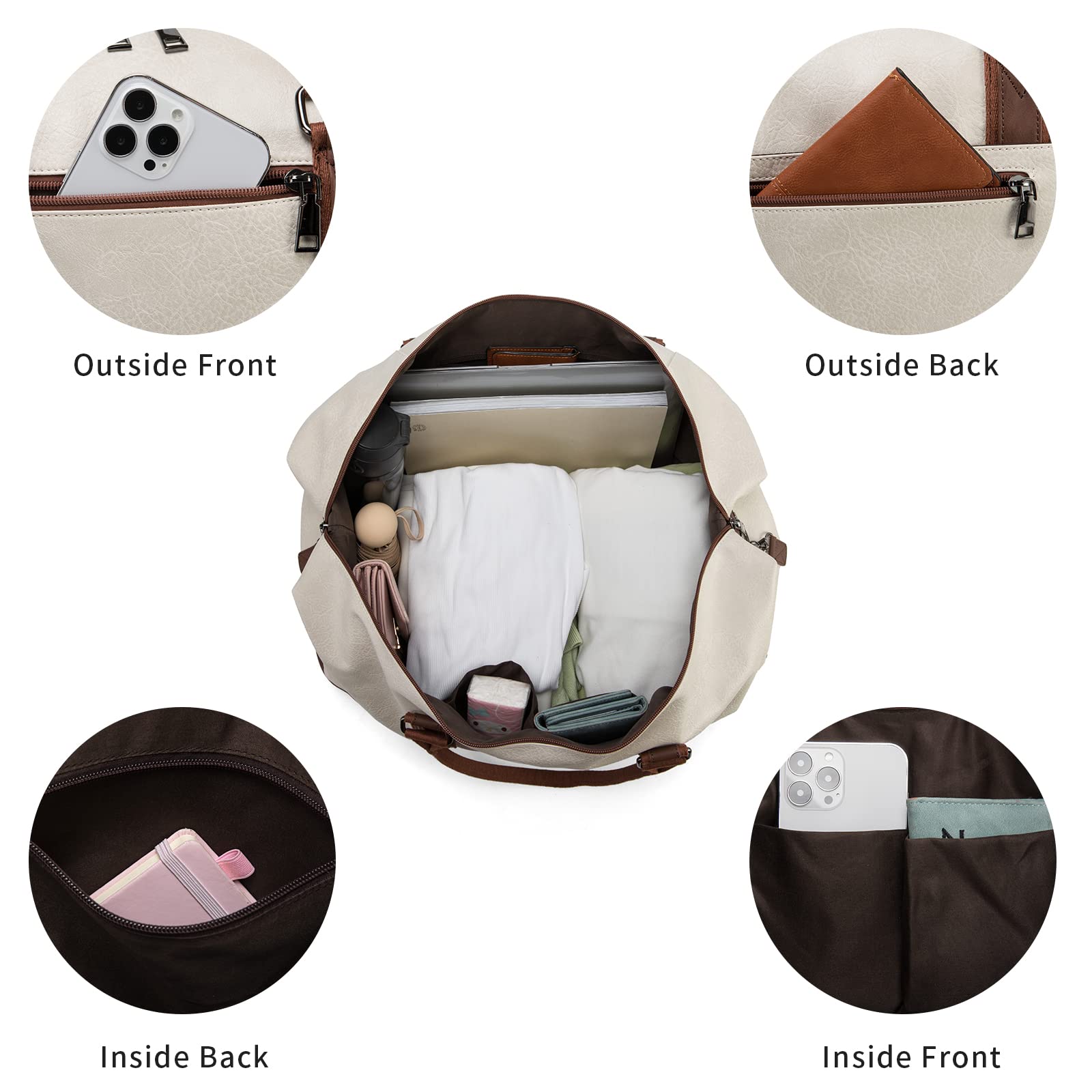 Weekender Overnight Travel Bag with Shoe Pouch