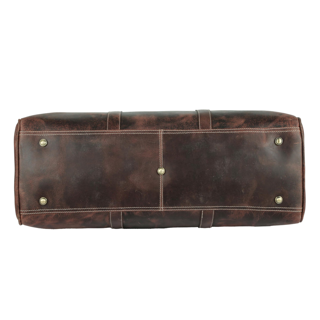 Leather Travel Duffle Bag Cabin Friendly Carry-On