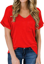 Best Casual V-neck tee for women 2025 - Women Tops by Handbags Specialist Headquarter | Available at Handbags Specialist Headquarter