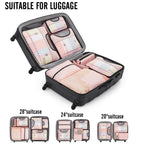 Veken Travel Cubes - 8 Piece Set - Luggage Travel Bags by Handbags Specialist Headquarter | Available at Handbags Specialist Headquarter