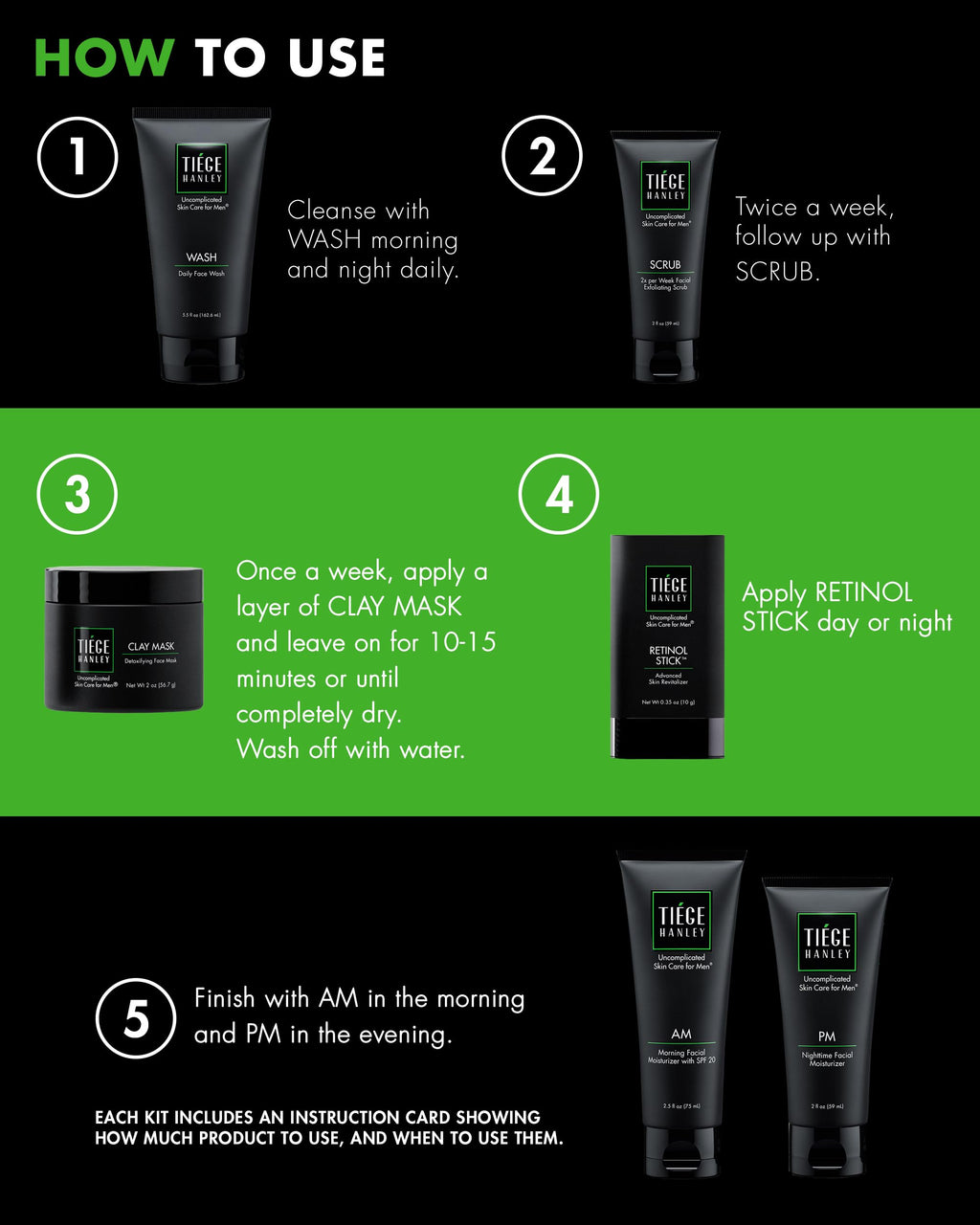 Tiege Hanley Men's Skin Care Set - Level 1 Kit